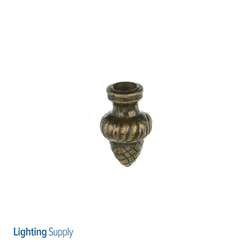 SATCO/NUVO Acorn Finial 1-1/2 Inch Height 1/8 IP Antique Brass Finish (90-1712)