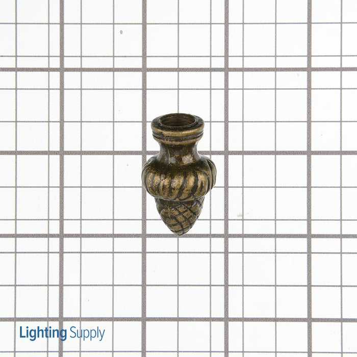 SATCO/NUVO Acorn Finial 1-1/2 Inch Height 1/8 IP Antique Brass Finish (90-1712)