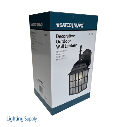 SATCO/NUVO Adams 1-Light 14 Inch Outdoor Wall With Frosted Glass Color Retail Packaging (60-3482)