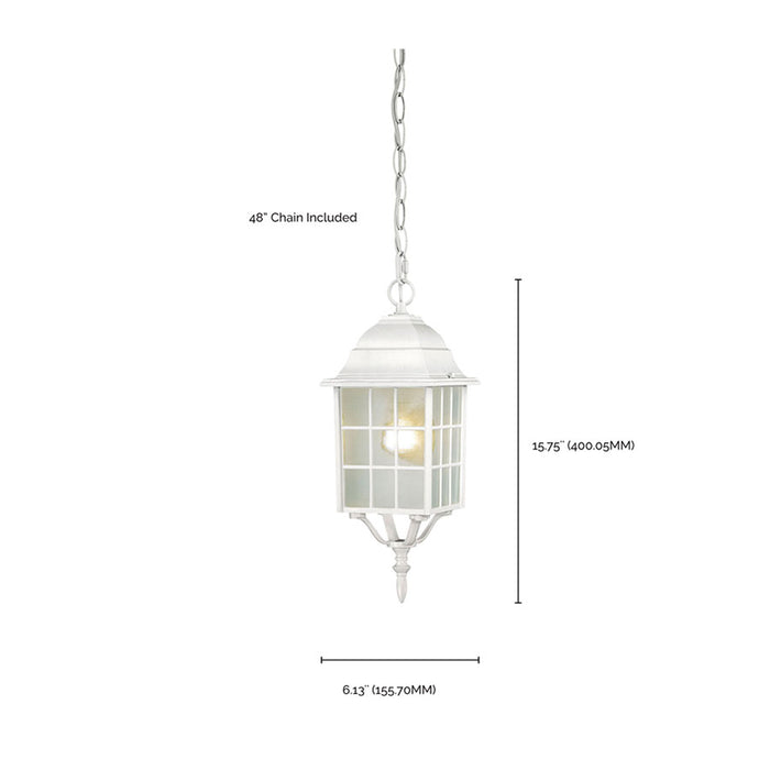 SATCO/NUVO Adams 1-Light 16 Inch Outdoor Hanging With Frosted Glass (60-4911)