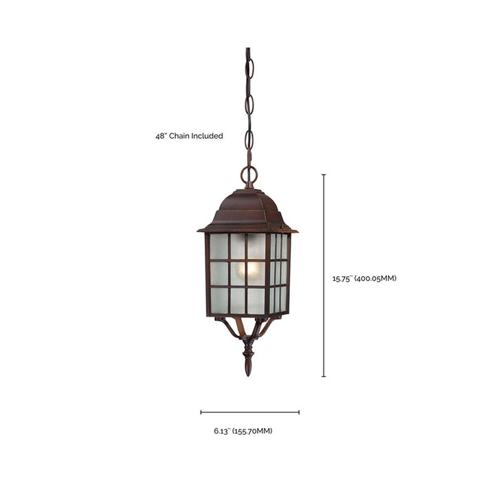 SATCO/NUVO Adams 1-Light 16 Inch Outdoor Hanging With Frosted Glass (60-4912)