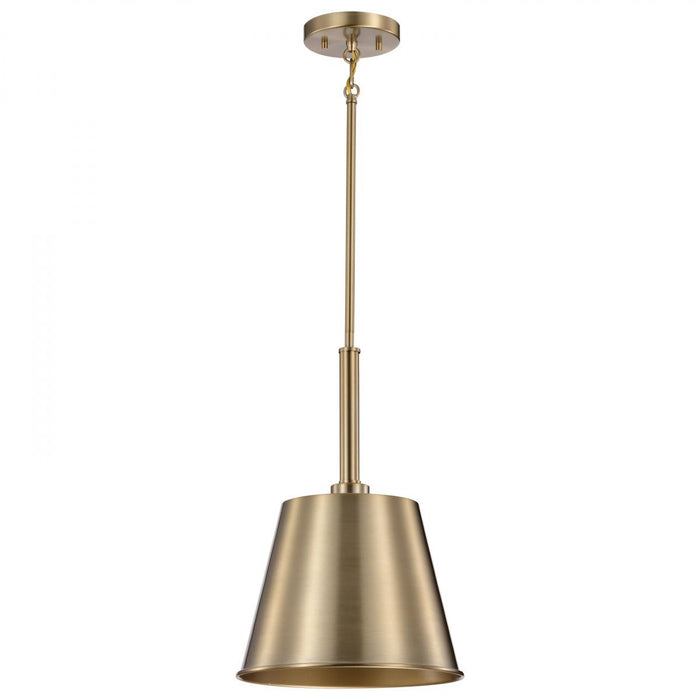 SATCO/NUVO Alexis 1-Light Small Pendant 100W Maximum 120V Burnished Brass And Gold Finish (60-7939)