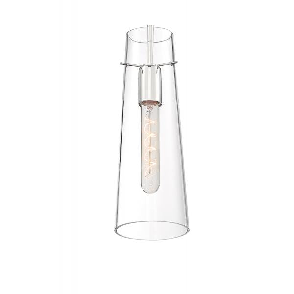 SATCO/NUVO Alondra 1-Light Mini Pendant Fixture Polished Nickel Finish With Clear Glass (60-6870)