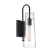 SATCO/NUVO Alondra 1-Light Wall Sconce Fixture Black Finish With Clear Glass (60-6879)