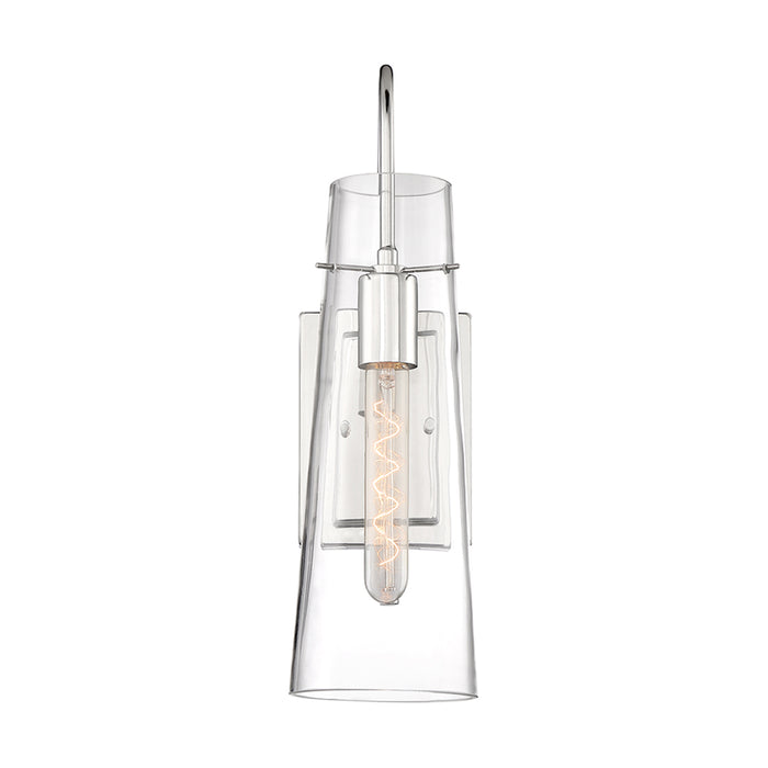 SATCO/NUVO Alondra 1-Light Wall Sconce Fixture Polished Nickel Finish With Clear Glass (60-6869)