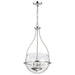 SATCO/NUVO Amado 3 Light Pendant 14 Inch Polished Nickel Finish Clear Glass (60-7819)