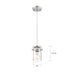 SATCO/NUVO Antebellum 1-Light Miniature Pendant Fixture Brushed Nickel Finish With Clear Glass (60-6736)