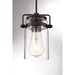 SATCO/NUVO Antebellum 1-Light Miniature Pendant Fixture Mahogany Bronze Finish With Clear Glass (60-6731)