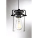 SATCO/NUVO Antebellum 1-Light Miniature Pendant Fixture Matte Black Finish With Clear Glass (60-6732)