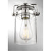 SATCO/NUVO Antebellum 1-Light Miniature Pendant Fixture Polished Nickel With Clear Glass (60-6734)