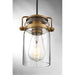 SATCO/NUVO Antebellum 1-Light Miniature Pendant Fixture Vintage Brass Finish With Clear Glass (60-6735)