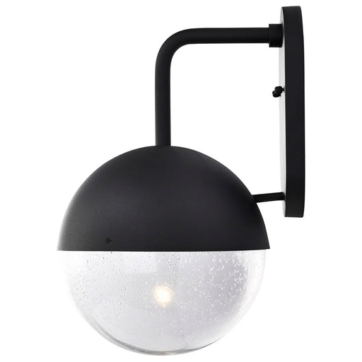 SATCO/NUVO Atmosphere 10W LED Large Wall Lantern Matte Black With Clear Seeded Glass (62-1618)