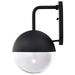 SATCO/NUVO Atmosphere 10W LED Large Wall Lantern Matte Black With Clear Seeded Glass (62-1618)