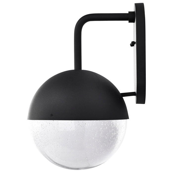 SATCO/NUVO Atmosphere 10W LED Large Wall Lantern Matte Black With Clear Seeded Glass (62-1618)