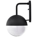 SATCO/NUVO Atmosphere 10W LED Large Wall Lantern Matte Black With Clear Seeded Glass (62-1618)