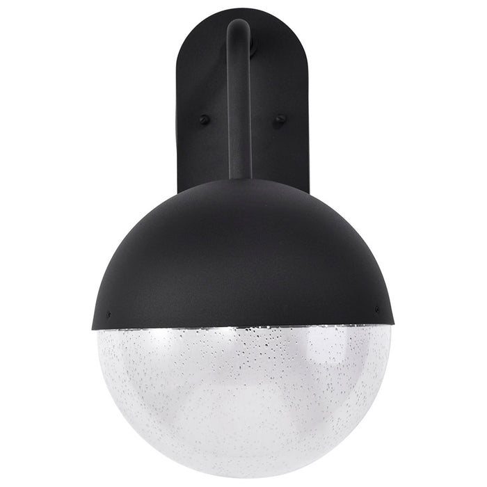 SATCO/NUVO Atmosphere 10W LED Large Wall Lantern Matte Black With Clear Seeded Glass (62-1618)