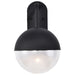 SATCO/NUVO Atmosphere 10W LED Large Wall Lantern Matte Black With Clear Seeded Glass (62-1618)