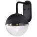 SATCO/NUVO Atmosphere 10W LED Large Wall Lantern Matte Black With Clear Seeded Glass (62-1618)