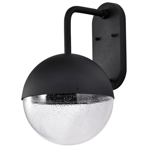 SATCO/NUVO Atmosphere 10W LED Large Wall Lantern Matte Black With Clear Seeded Glass (62-1618)