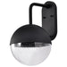SATCO/NUVO Atmosphere 10W LED Large Wall Lantern Matte Black With Clear Seeded Glass (62-1618)