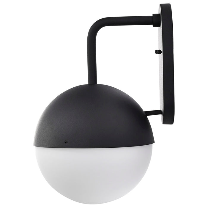 SATCO/NUVO Atmosphere 10W LED Large Wall Lantern Matte Black With White Opal Glass (62-1617)