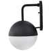 SATCO/NUVO Atmosphere 10W LED Large Wall Lantern Matte Black With White Opal Glass (62-1617)