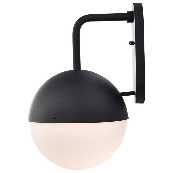 SATCO/NUVO Atmosphere 10W LED Large Wall Lantern Matte Black With White Opal Glass (62-1617)