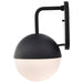 SATCO/NUVO Atmosphere 10W LED Large Wall Lantern Matte Black With White Opal Glass (62-1617)