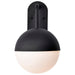 SATCO/NUVO Atmosphere 10W LED Large Wall Lantern Matte Black With White Opal Glass (62-1617)