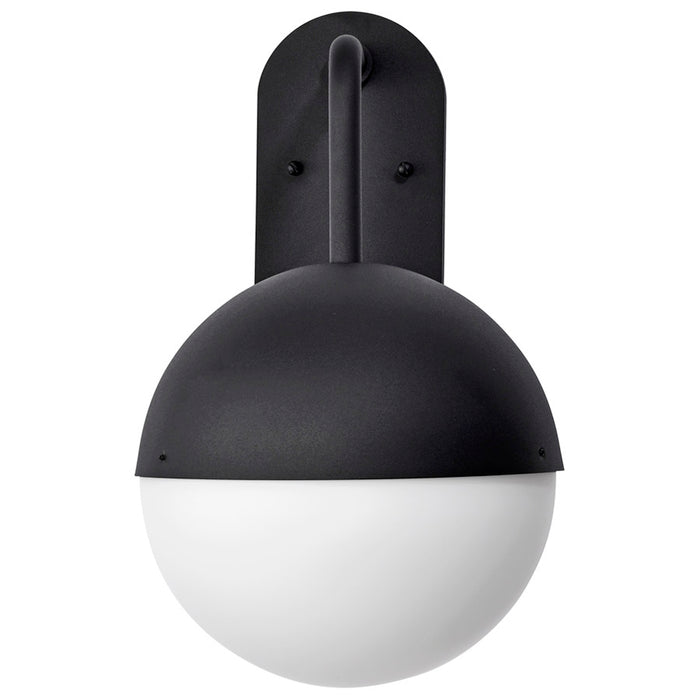 SATCO/NUVO Atmosphere 10W LED Large Wall Lantern Matte Black With White Opal Glass (62-1617)