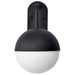 SATCO/NUVO Atmosphere 10W LED Large Wall Lantern Matte Black With White Opal Glass (62-1617)