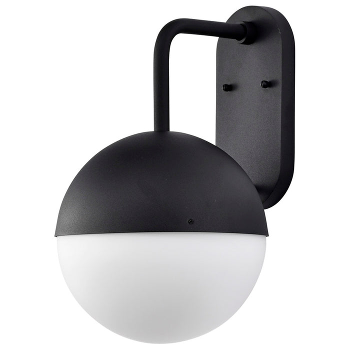 SATCO/NUVO Atmosphere 10W LED Large Wall Lantern Matte Black With White Opal Glass (62-1617)