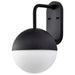 SATCO/NUVO Atmosphere 10W LED Large Wall Lantern Matte Black With White Opal Glass (62-1617)