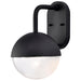 SATCO/NUVO Atmosphere 6W LED Medium Wall Lantern Matte Black With Clear Seeded Glass (62-1616)