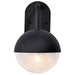 SATCO/NUVO Atmosphere 6W LED Medium Wall Lantern Matte Black With Clear Seeded Glass (62-1616)