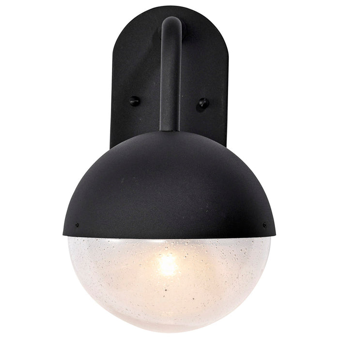 SATCO/NUVO Atmosphere 6W LED Medium Wall Lantern Matte Black With Clear Seeded Glass (62-1616)