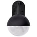 SATCO/NUVO Atmosphere 6W LED Medium Wall Lantern Matte Black With Clear Seeded Glass (62-1616)