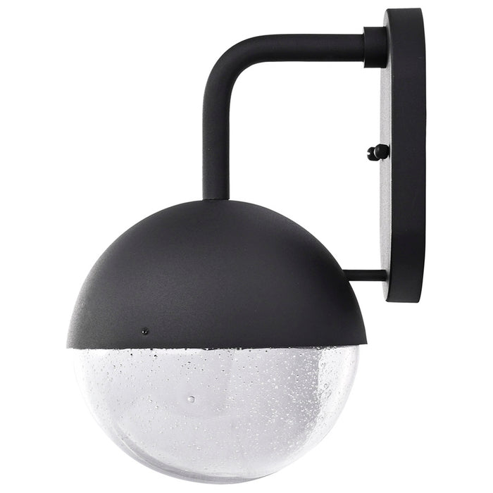 SATCO/NUVO Atmosphere 6W LED Medium Wall Lantern Matte Black With Clear Seeded Glass (62-1616)