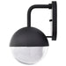 SATCO/NUVO Atmosphere 6W LED Medium Wall Lantern Matte Black With Clear Seeded Glass (62-1616)