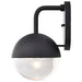 SATCO/NUVO Atmosphere 6W LED Medium Wall Lantern Matte Black With Clear Seeded Glass (62-1616)