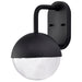 SATCO/NUVO Atmosphere 6W LED Medium Wall Lantern Matte Black With Clear Seeded Glass (62-1616)