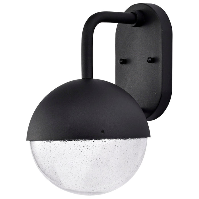 SATCO/NUVO Atmosphere 6W LED Medium Wall Lantern Matte Black With Clear Seeded Glass (62-1616)