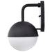 SATCO/NUVO Atmosphere 6W LED Medium Wall Lantern Matte Black With White Opal Glass (62-1615)