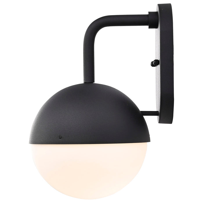 SATCO/NUVO Atmosphere 6W LED Medium Wall Lantern Matte Black With White Opal Glass (62-1615)