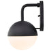 SATCO/NUVO Atmosphere 6W LED Medium Wall Lantern Matte Black With White Opal Glass (62-1615)