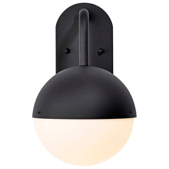 SATCO/NUVO Atmosphere 6W LED Medium Wall Lantern Matte Black With White Opal Glass (62-1615)