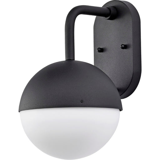 SATCO/NUVO Atmosphere 6W LED Medium Wall Lantern Matte Black With White Opal Glass (62-1615)