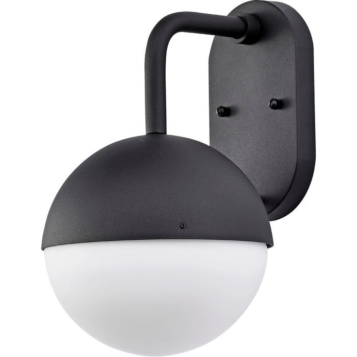 SATCO/NUVO Atmosphere 6W LED Medium Wall Lantern Matte Black With White Opal Glass (62-1615)