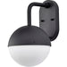 SATCO/NUVO Atmosphere 6W LED Medium Wall Lantern Matte Black With White Opal Glass (62-1615)