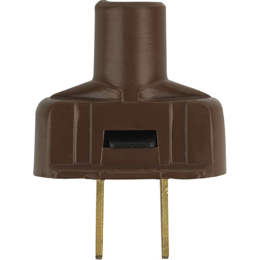 SATCO/NUVO Attachment Plug With Terminal Screws Brown Finish Non Polarized 18/2-Svt Round Wire 15A 125V (90-1114)